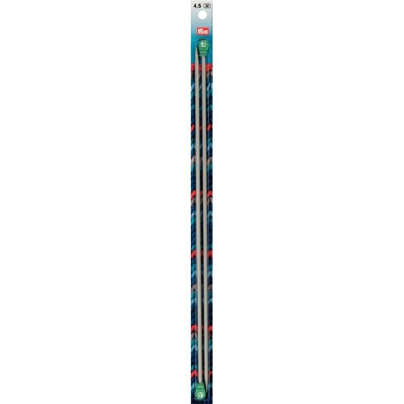Ferri maglia alluminio grigio perla 40 cm 4,50 mm Prym