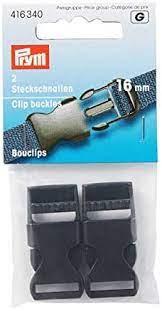 Fibbie a clip plastica 16 mm nero Prym