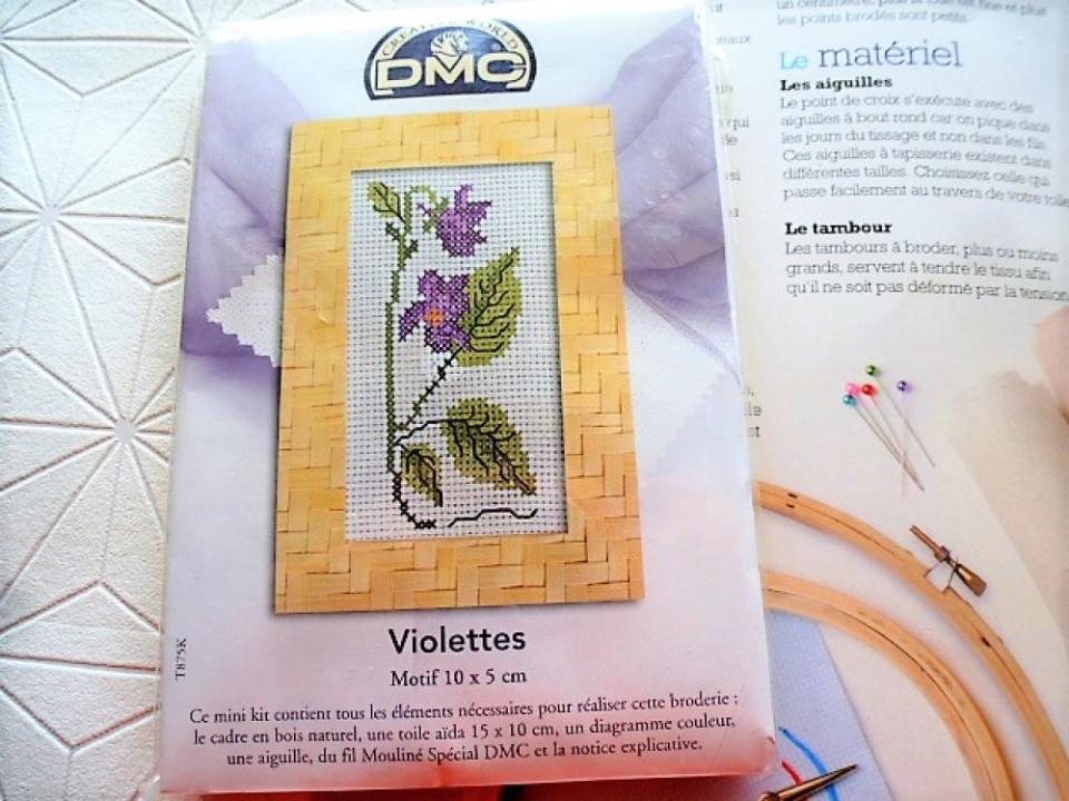 Kit Punto croce (Violette) Dmc Punto croce