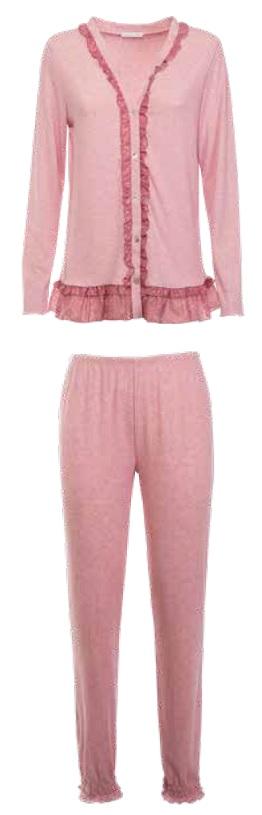 MAGLIA + PANTALONE Verdissima pigiama donna aperto