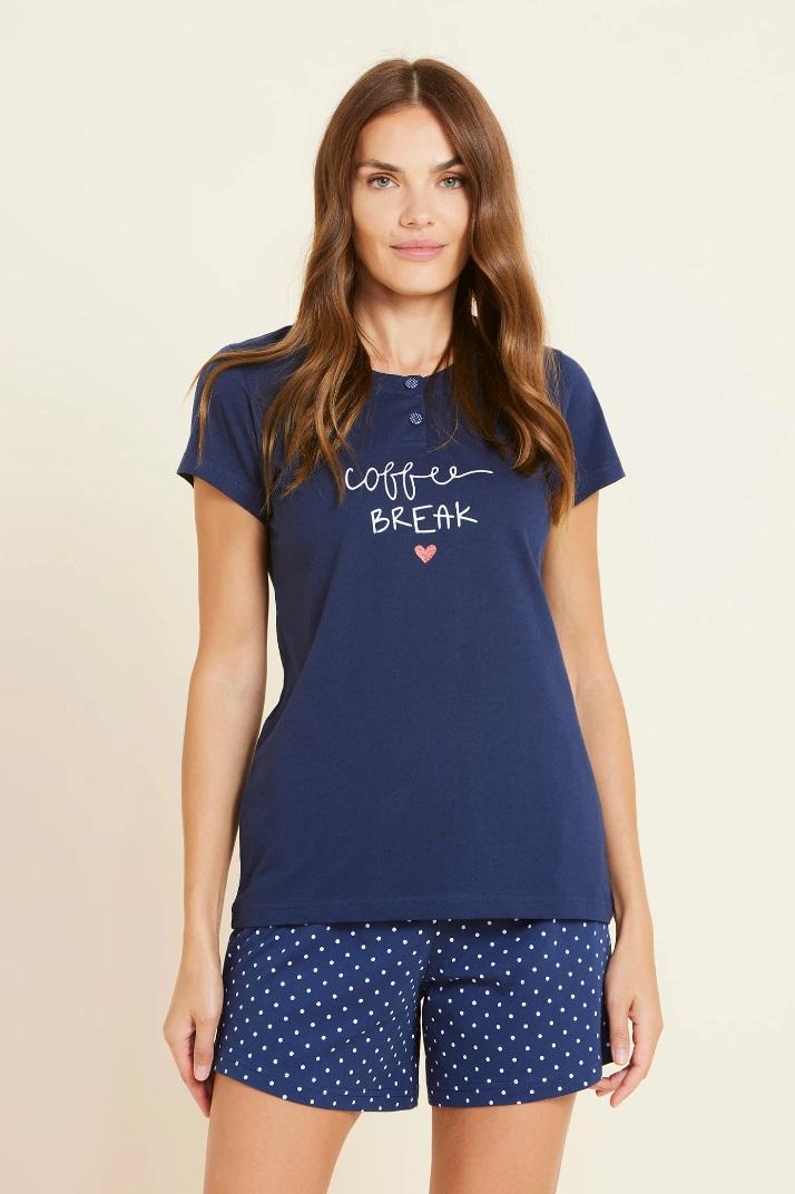 Pigiama Donna Manica Corta Pantalone Corto Plus Noi Di Notte pigiama donna