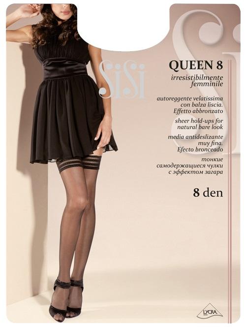 QUEEN 8 AUTOREGGENTE VELATO Sisi autoreggente velato