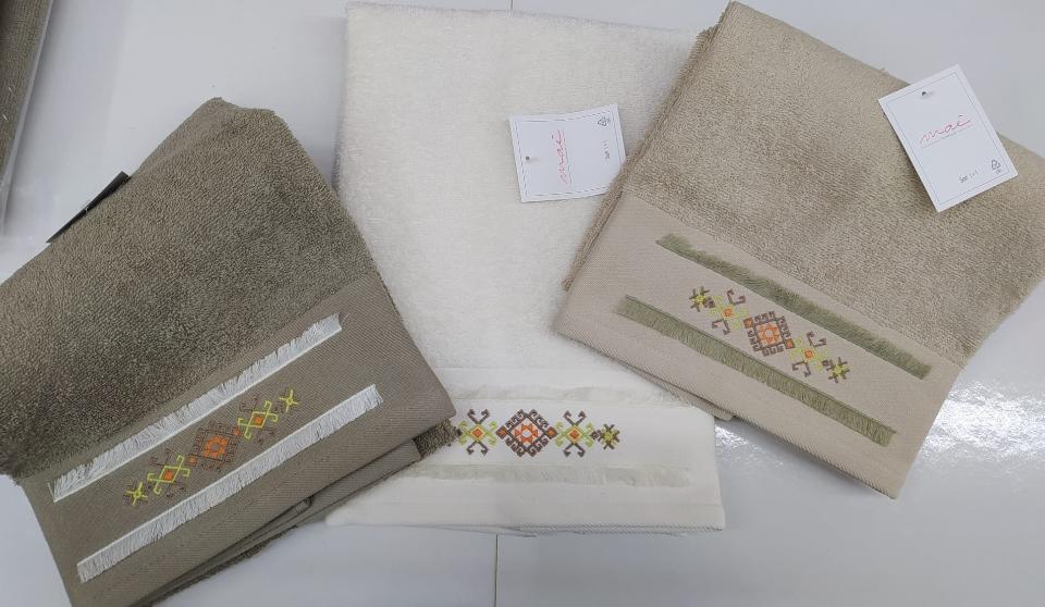 SET1+1 BALZA JACQUARDKIT ETNICO Via Roma,60 asciugamani spugna