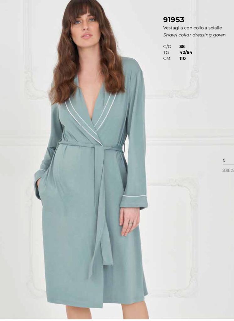 VESTAGLIA M/L COLLO SCIALLE VANITY FAIR Bisbigli Vestaglia