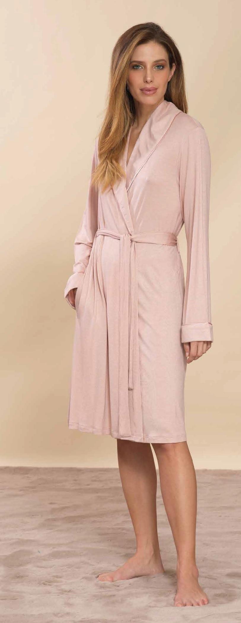 Vestaglia m/l collo a scialle SERIE NOTTING HILL Bisbigli Vestaglia