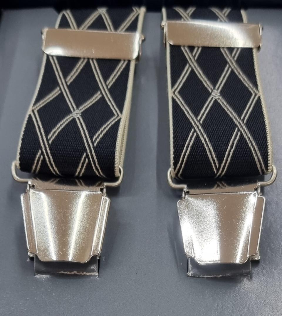 Bretelle uomo elastiche 3 clips 3,5 cm Bobby Bolton