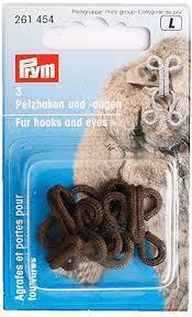 Ganci ed occhielli per pellicceria marrone Prym