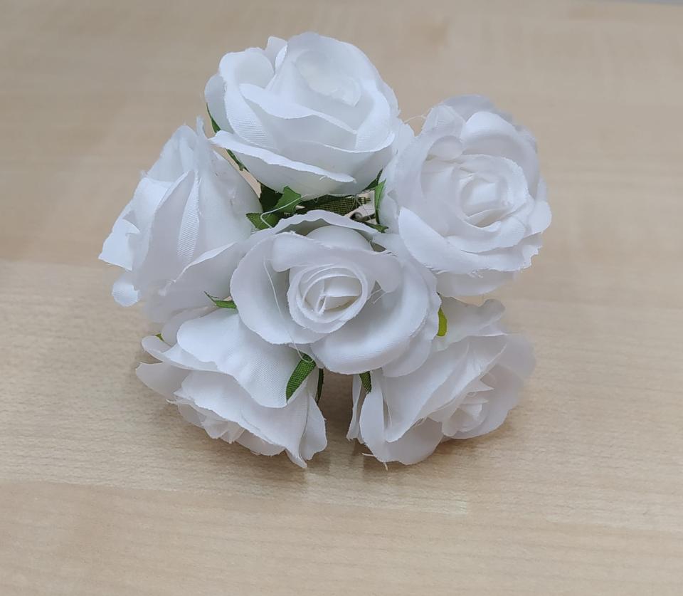 Mini Rose in tessuto 6 pz Stafil fiori