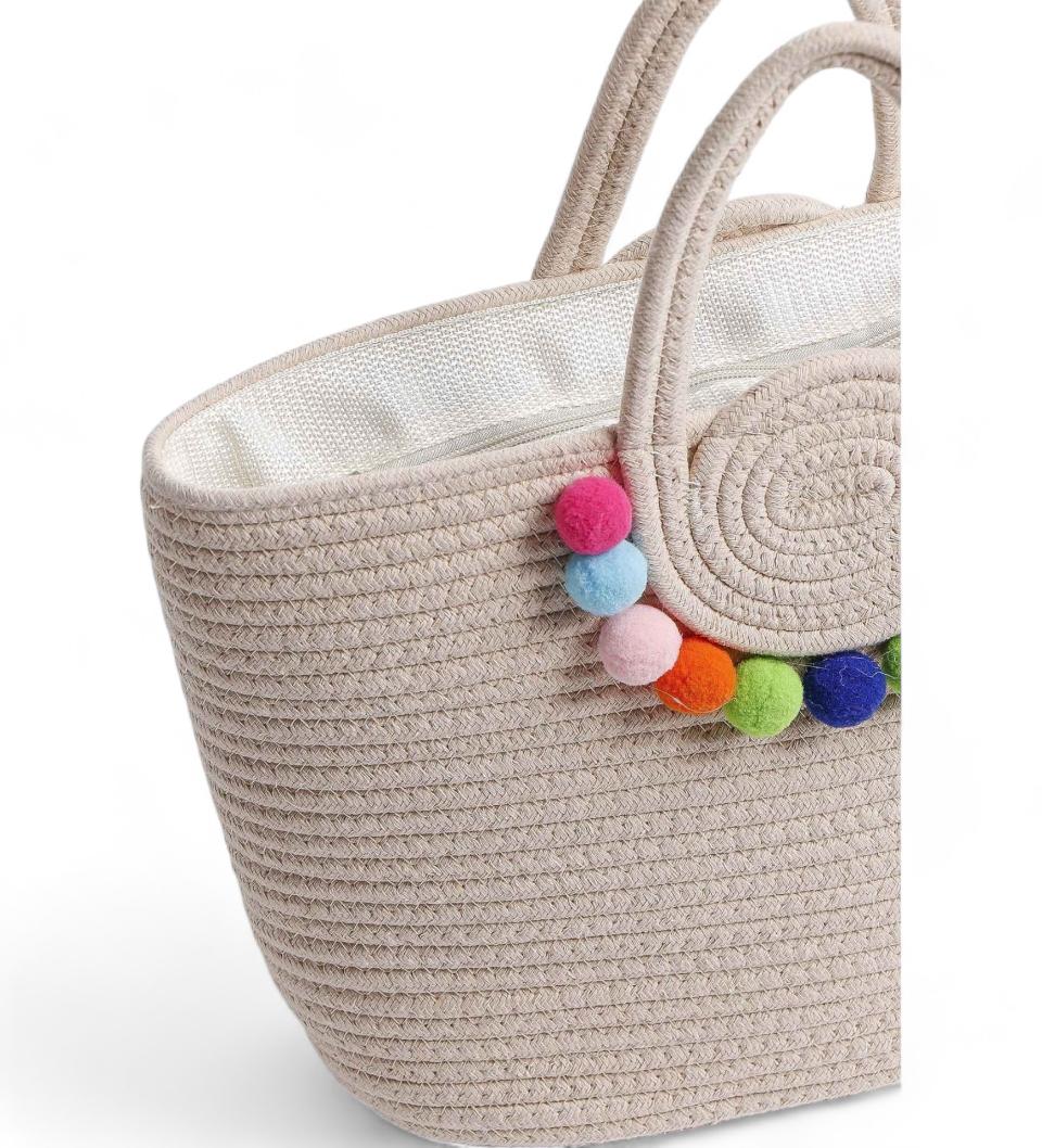 Borsa con pom pon 42X40X40 cm Admas Borsa