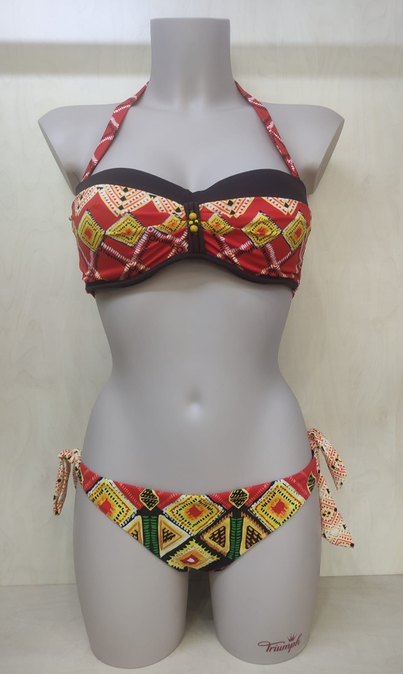 Bk Fascia Imbottito Port Rose costume donna