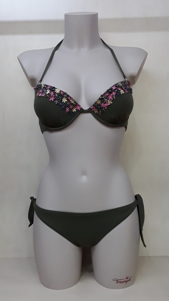 PUSH UP C + SLIP ANNODATO Verdissima bikini push-up
