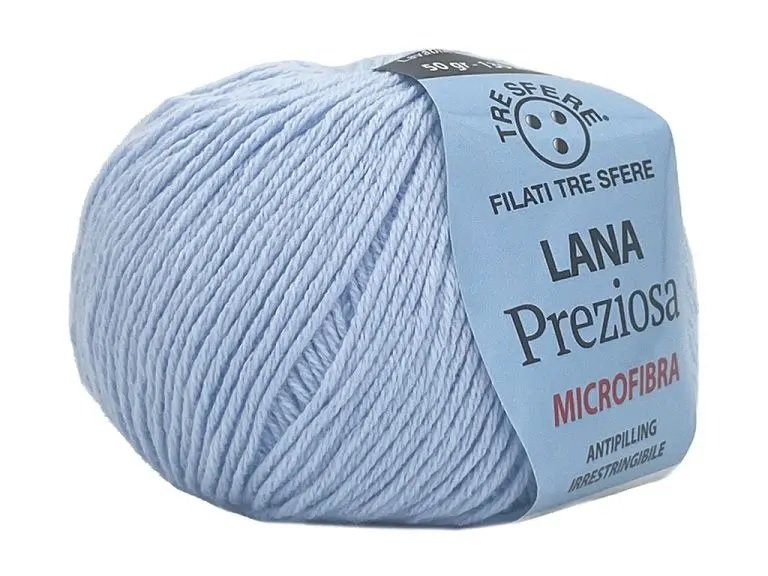 LANA  PREZIOSA 50GR 100% ACRILICO MICROFIBRA Tre Sfere Lana