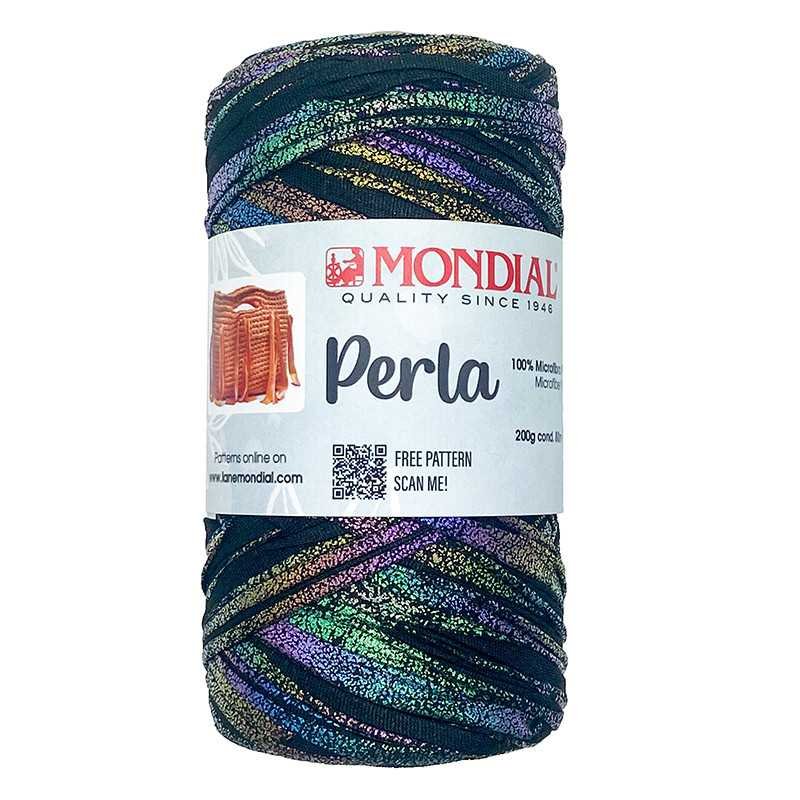 Gomitolo di fettuccia in microfibra lurex, 200gr Mondial fettuccia borse