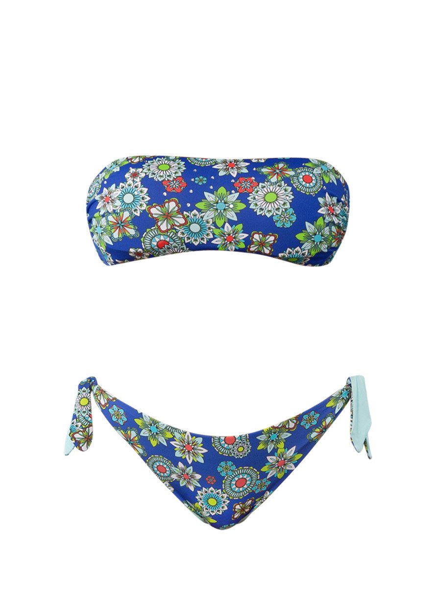 Fascia coppe estraibili + Slip annodato Verdissima Bikini Fascia