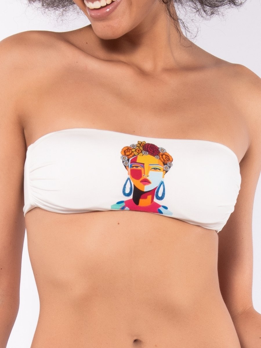 Fascia con coppe estraibili + Slip con laccetti Verdissima Bikini Fascia