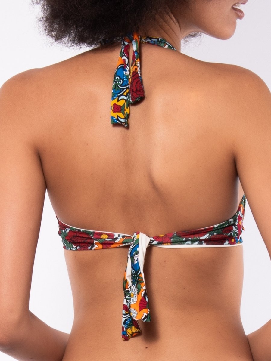 Reggiseno francese con coppa estraibile e ferretto + Slip con laccetti Verdissima Bikini Coppa