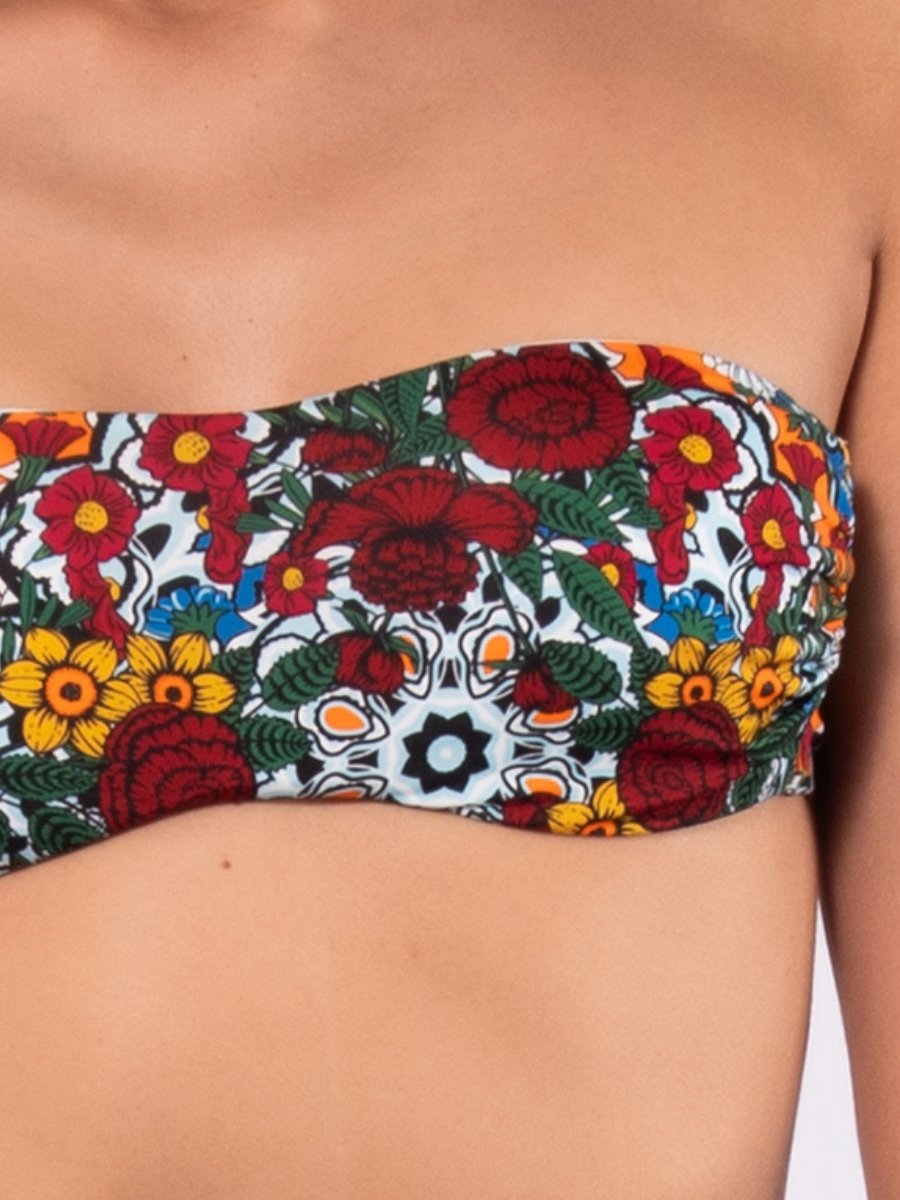 Fascia con coppa estraibile + Slip coulisse Verdissima Bikini Fascia