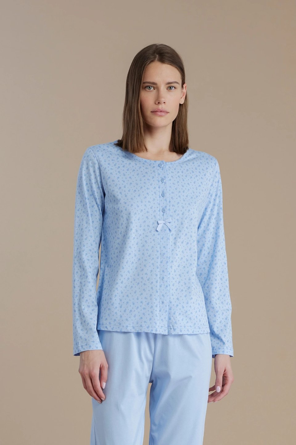 Pigiama Donna Plus Cotone Manica Lunga Noi Di Notte Pigiama Manica Lunga