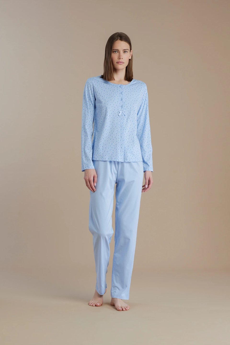 Pigiama Donna Plus Cotone Manica Lunga Noi Di Notte Pigiama Manica Lunga