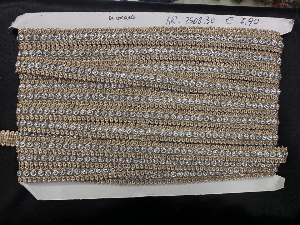 Passamaneria con strass da cucire Daddario Passamaneria strass