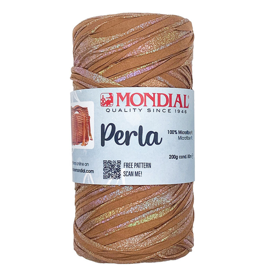 Gomitolo di fettuccia in microfibra lurex, 200gr Mondial fettuccia borse