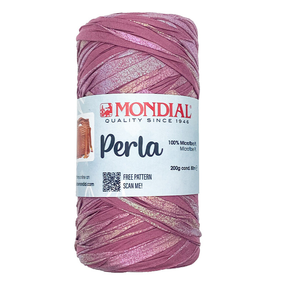 Gomitolo di fettuccia in microfibra lurex, 200gr Mondial fettuccia borse
