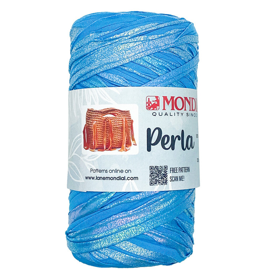 Gomitolo di fettuccia in microfibra lurex, 200gr Mondial fettuccia borse