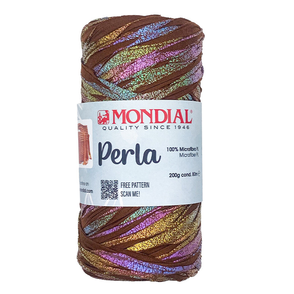 Gomitolo di fettuccia in microfibra lurex, 200gr Mondial fettuccia borse