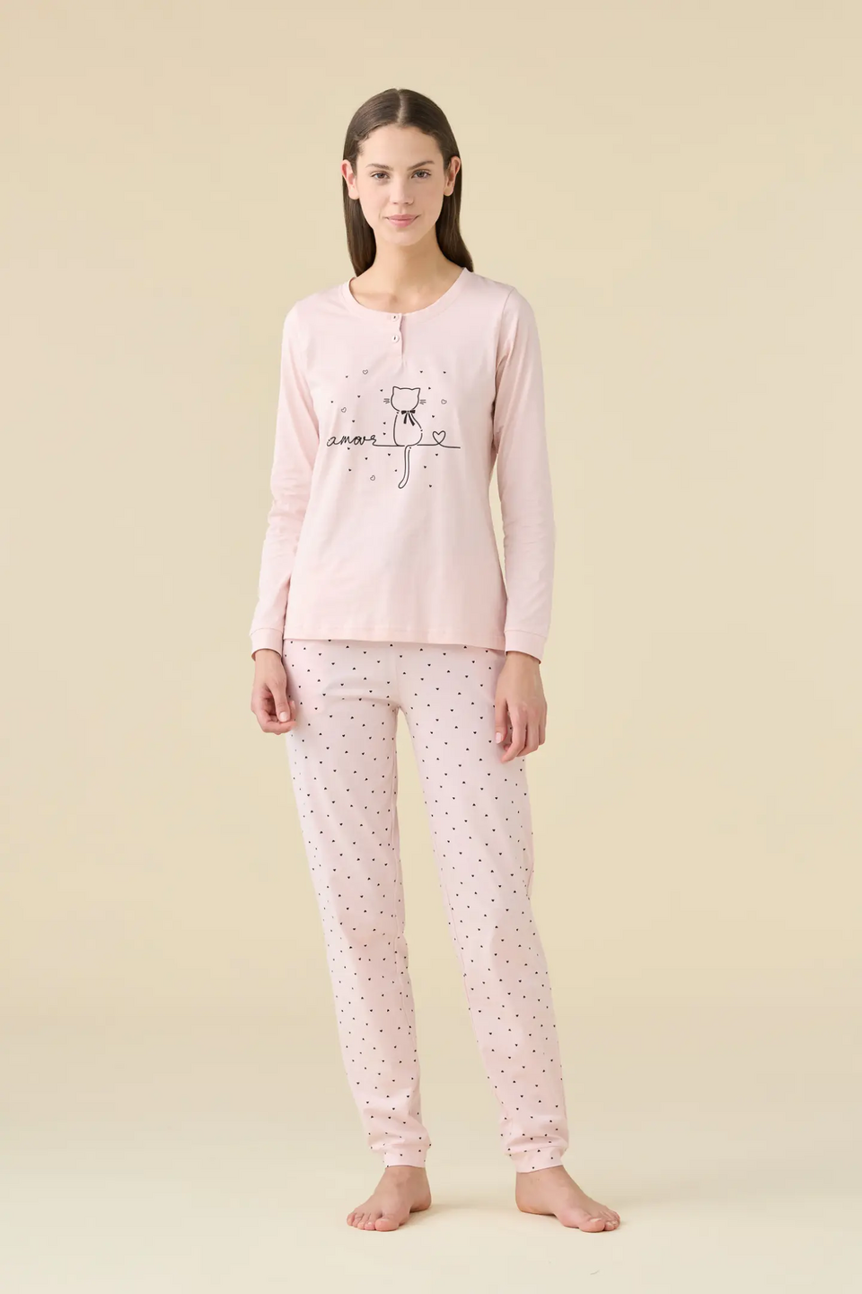 Pigiama Donna Cotone Noi Di Notte Pigiama Manica Lunga