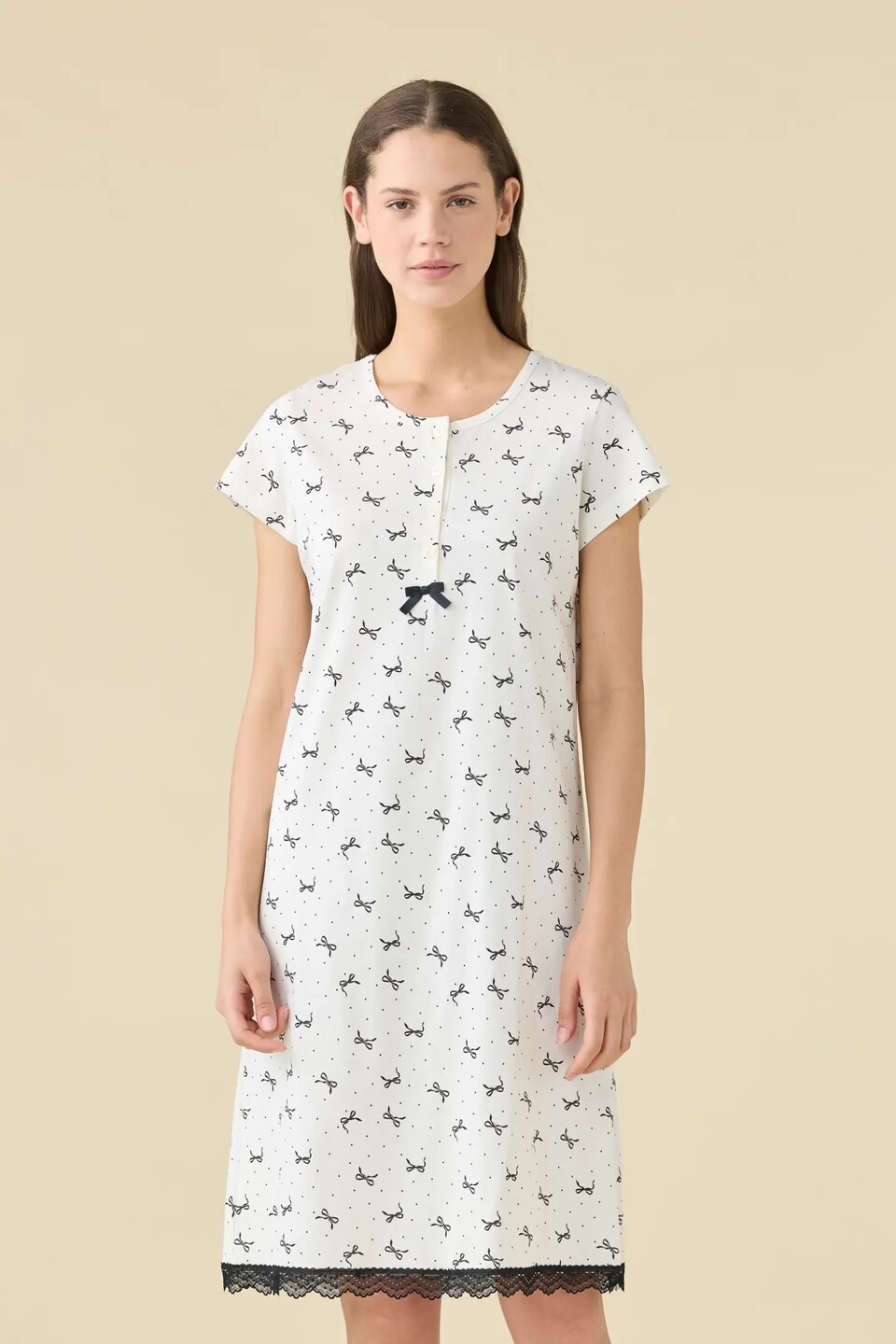 Camicia da Notte Donna Noi Di Notte Camicia da Notte Manica Corta