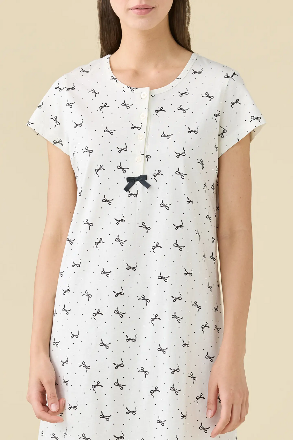 Camicia da Notte Donna Noi Di Notte Camicia da Notte Manica Corta