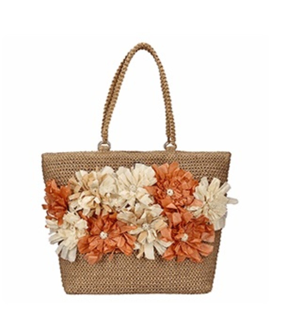 BORSA SHOPPER CARTA TESSILE CON FIORI APPLICATI 50X14X36
CM Mirage