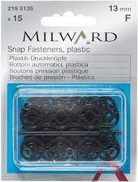 Bottoni automatici plastica 13mm Milward