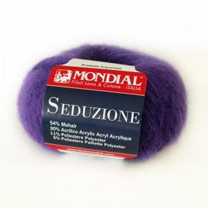 SEDUZIONE 50G 54% Mohair 30% Acrilico 11% Poliestere 5% Poliestere Pailette Mondial filato