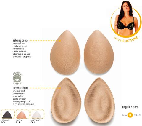SOTTOCOPPA ANATOMICO EFFETTO PUSH UP Marbet sottocoppe anatomiche push up