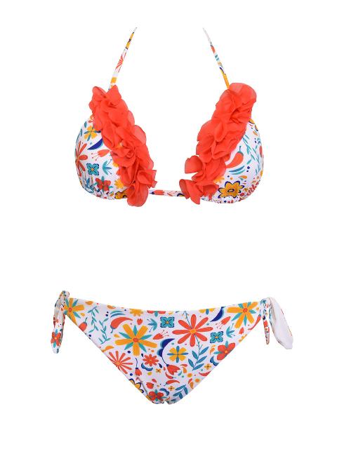 Bikini Triangolo con Coppe Imbottite Estraibili + Slip Annodato Verdissima Bikini Triangolo