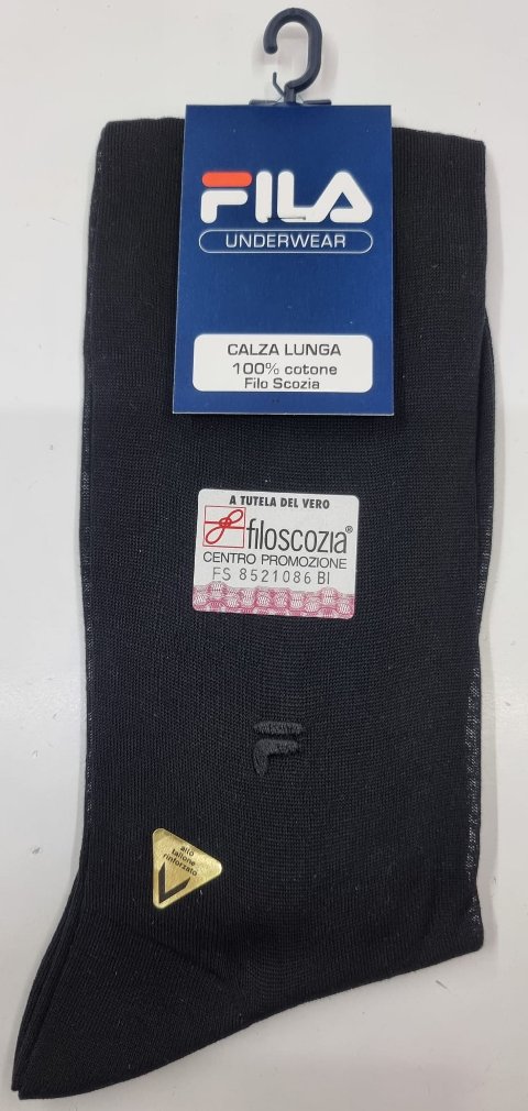 Calza lunga uomo 100% cotone filo di scozia, rimagliato a mano Fila Calza lunga uomo