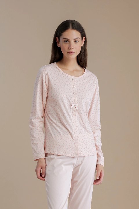Pigiama Donna Plus Cotone Manica Lunga Noi Di Notte Pigiama Manica Lunga