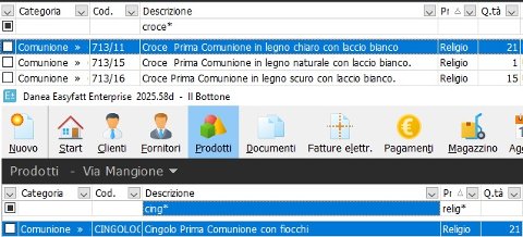 Intero Stock articoli per Comunione Religio