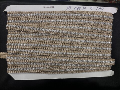 Passamaneria con strass da cucire Daddario Passamaneria strass