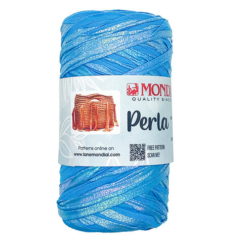 Gomitolo di fettuccia in microfibra lurex, 200gr Mondial fettuccia borse