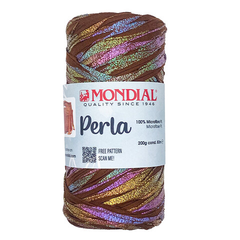Gomitolo di fettuccia in microfibra lurex, 200gr Mondial fettuccia borse