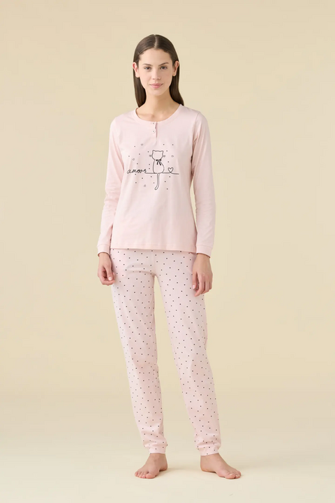 Pigiama Donna Cotone Noi Di Notte Pigiama Manica Lunga