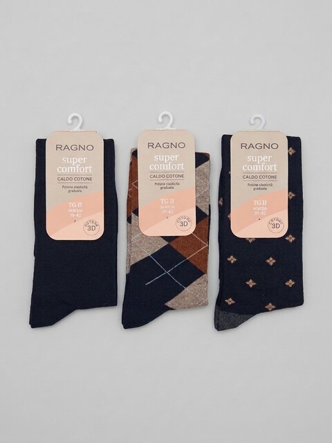 Calza Corta Uomo tripack Ragno