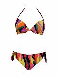 Bikini Push Up con Lunette Estraibili + Slip Fiocchi Removibili Verdissima Bikini Coppa