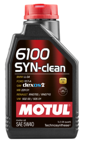 MOTUL 6100 SYN-CLEAN 5W40 per alte prestazioni litri 1 MOTUL MOTUL 6100 SYN-CLEAN 5W40 per alte prestazioni litri 1 - N. 1 FLACONE