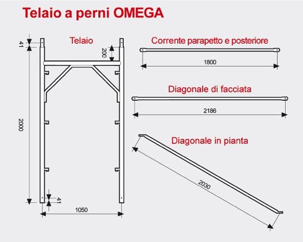 Noleggio ponteggio a telai prefabbricati Condor Omega