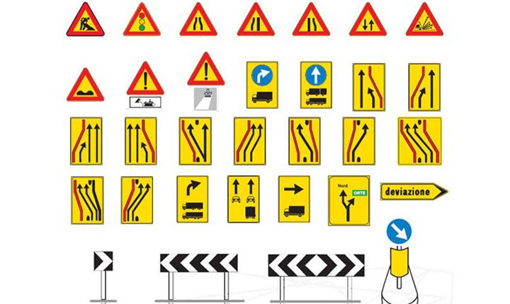 Segnali di pericolo per cantieri Sisas Cartelli