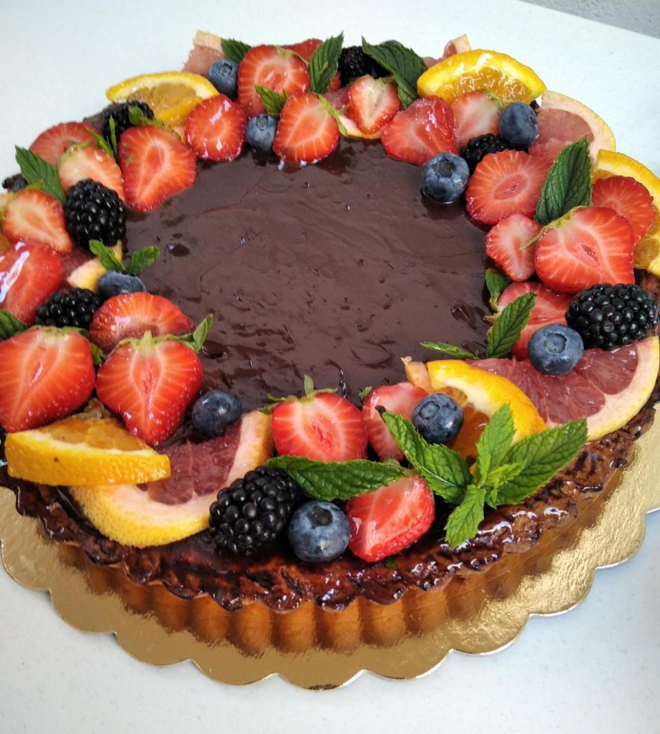 Choco Tart con crema al fondente  La Casetta Verde torta da .ca con 1200 gr.