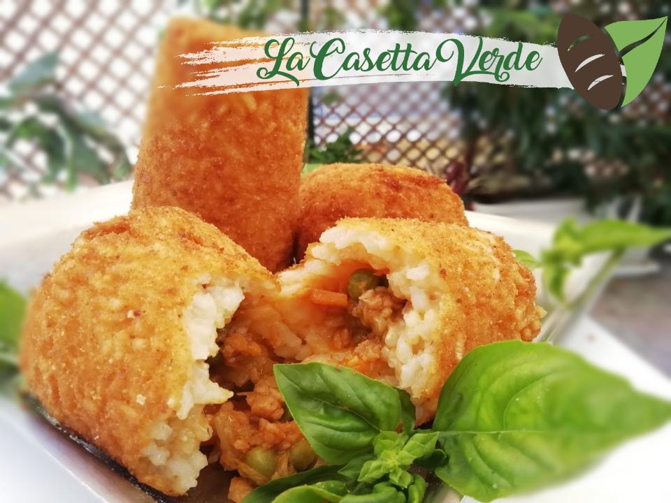Arancine con ragù di Soia La Casetta Verde con ingredienti bio e a km 0